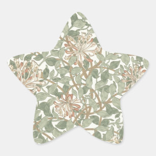 William Morris Honeysuckle Green Floral Ster Sticker