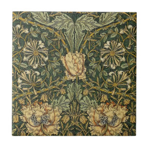 William Morris Honeysuckle Green Floral Tegeltje