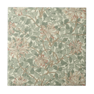 William Morris Honeysuckle Green Floral Tegeltje