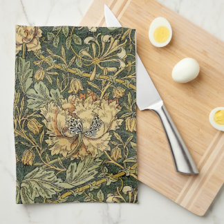 William Morris Honeysuckle Green Floral Theedoek