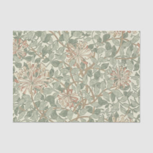William Morris Honeysuckle Green Floral Tissuepapier
