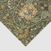 William Morris Honeysuckle Green Floral Tissuepapier (Detail)
