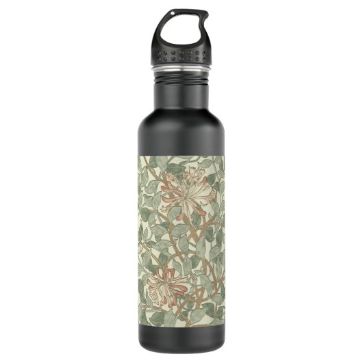 William Morris Honeysuckle Green Floral Waterfles (Voorkant)