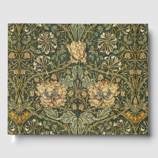 William Morris Honeysuckle Green Yellow Gastenboek