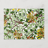 William Morris - Honeysuckle groen en geel Briefkaart (Voorkant)