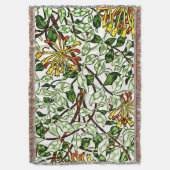 William Morris - Honeysuckle groen en geel Deken (Voorkant Verticaal)