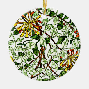 William Morris - Honeysuckle groen en geel goud Keramisch Ornament