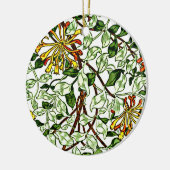 William Morris - Honeysuckle groen en geel goud Keramisch Ornament (Links)