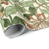 William Morris Honeysuckle Pattern Cadeaupapier (Rol Hoek)