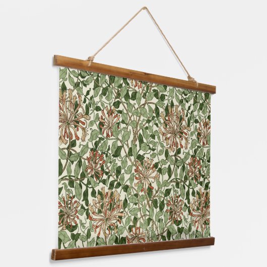 William Morris  Honeysuckle Pattern Hangend Wandkleed (Gebogen)