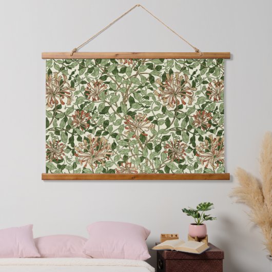 William Morris  Honeysuckle Pattern Hangend Wandkleed (Slaapkamer)