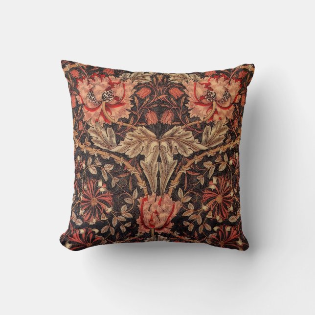 William Morris Honeysuckle Pattern Kussen (Voorkant)