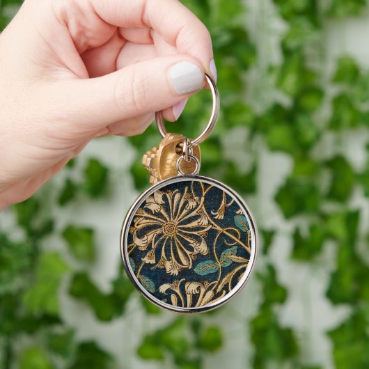 William Morris  Honeysuckle Pattern Sleutelhanger (Hand)