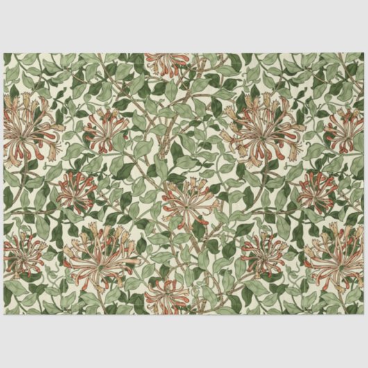 William Morris  Honeysuckle Pattern Tissuepapier (Voorkant)
