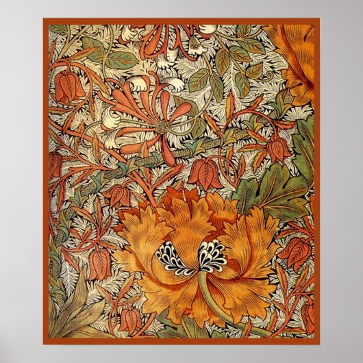 William Morris Honeysuckle Poster (Voorkant)