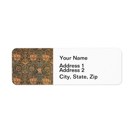 William Morris Honeysuckle Rich Wallpaper Etiket (Voorkant)