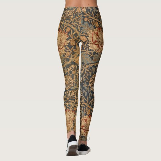 William Morris Honeysuckle Rich Wallpaper Leggings (Achterkant)