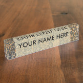 William Morris Honeysuckle Rich Wallpaper Naambordje (Zijkant)