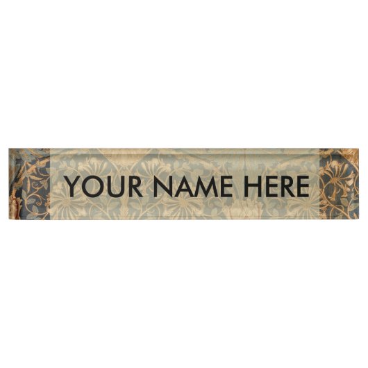 William Morris Honeysuckle Rich Wallpaper Naambordje (Voorkant)