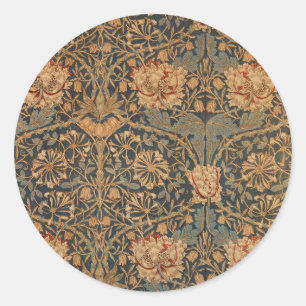 William Morris Honeysuckle Rich Wallpaper Ronde Sticker