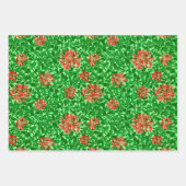 William Morris Honeysuckle, Roze. Rood, perzik Inpakpapier Vel (Voorkant 2)