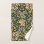 William Morris Honeysuckle Vert Floral (Serviette à main)