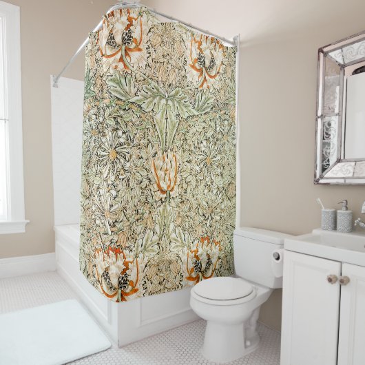 William * Morris  Honeysuckle Victoriaans Douchegordijn (In situ)