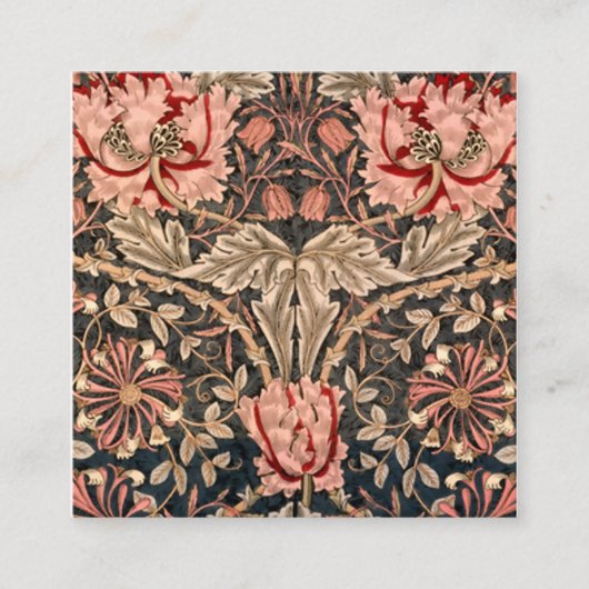William Morris Honeysuckle Vierkante Visitekaartje (Voorkant)