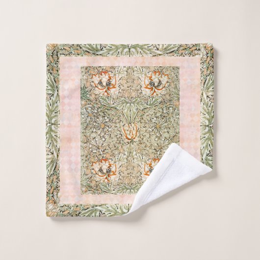 William * Morris Honeysuckle Vintage Botanique | (Gant de toilette)