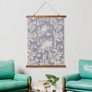 William Morris Horn Poppy Behangdruk: Vintage Hangend Wandkleed