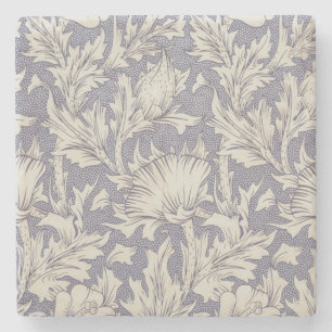 William Morris Horn Poppy Behangdruk: Vintage Stenen Onderzetter