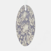 William Morris Horn Poppy Classic Floral Metalen Ornament (Voorkant links)