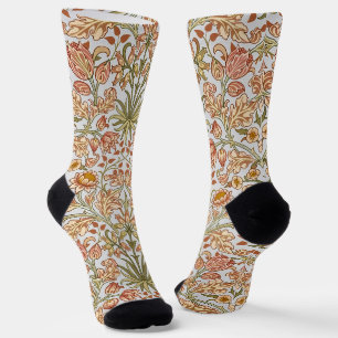 William Morris Hyacinth Floral Botanical Art Sokken