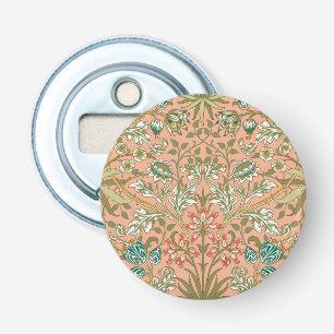 William Morris Hyacinth Flower Roos Art Button Flesopener