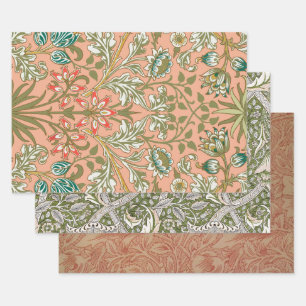 William Morris Hyacinth Flower Roos Art Inpakpapier Vel