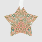 William Morris Hyacinth Flower Roos Art Ornament (achterkant)