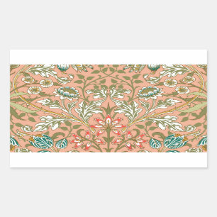 William Morris Hyacinth Flower Roos Art Rechthoekige Sticker