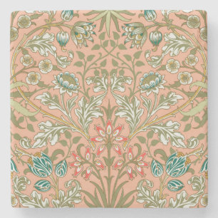 William Morris Hyacinth Flower Roos Art Stenen Onderzetter