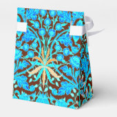 William Morris Hyacinth Print, Aqua en Brown Bedankdoosjes (Achterkant)
