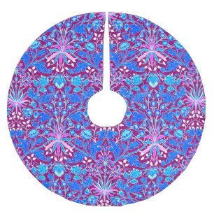 William Morris Hyacinth Print, Aqua en Paars Kerstboom Rok