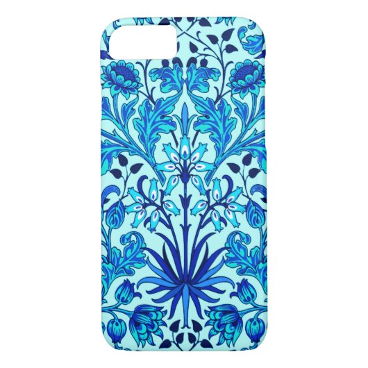 William Morris Hyacinth Print, Aqua en Turquoise Case-Mate iPhone Case (Achterkant)