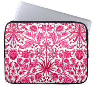 William Morris Hyacinth Print, Bourgogne en roze Laptop Sleeve
