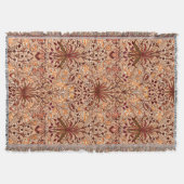 William Morris Hyacinth Print, Brown en Beige Deken (Voorkant)