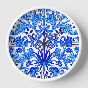 William Morris Hyacinth Print, Cobalt Blue en Whit