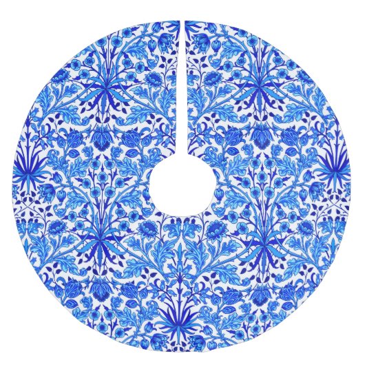 William Morris Hyacinth Print, Cobalt Blue en Whit Kerstboom Rok (Voorkant)