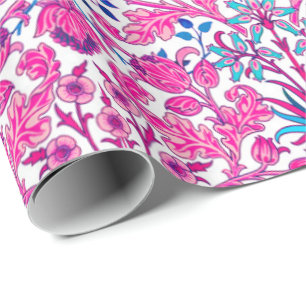 William Morris Hyacinth Print, Fuchsia Pink Cadeaupapier