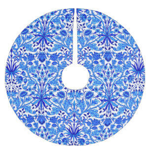 William Morris Hyacinth Print, kobaltblauw en wit Kerstboom Rok