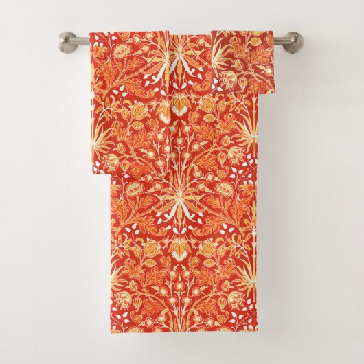 William Morris Hyacinth Print, Mandarin Orange Ba (En situation)