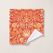 William Morris Hyacinth Print, Mandarin Orange Ba (Gant de toilette)