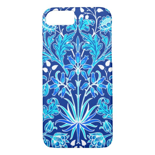 William Morris Hyacinth Print, Navy & Cobalt Blue Case-Mate iPhone Case (Achterkant)